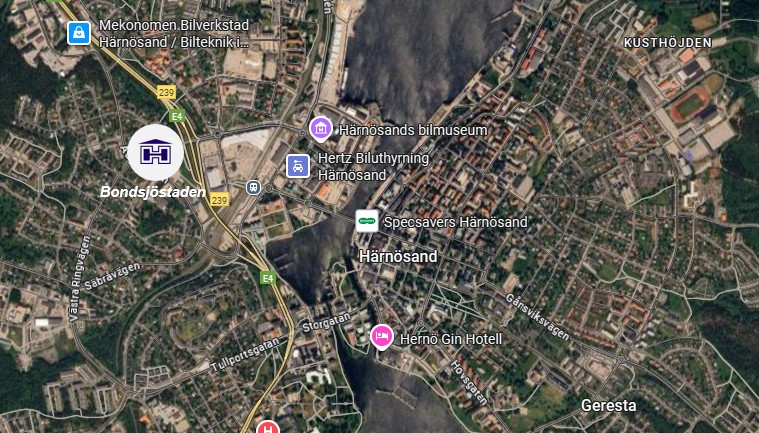 Bild på karta över Bondsjöstaden