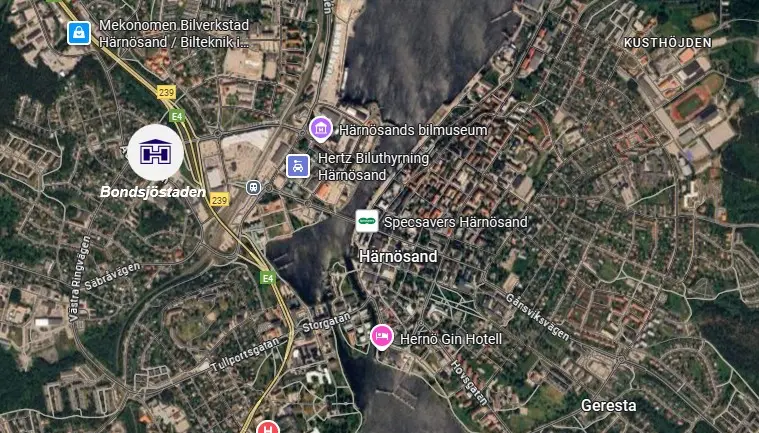 Bild på karta över Bondsjöstaden