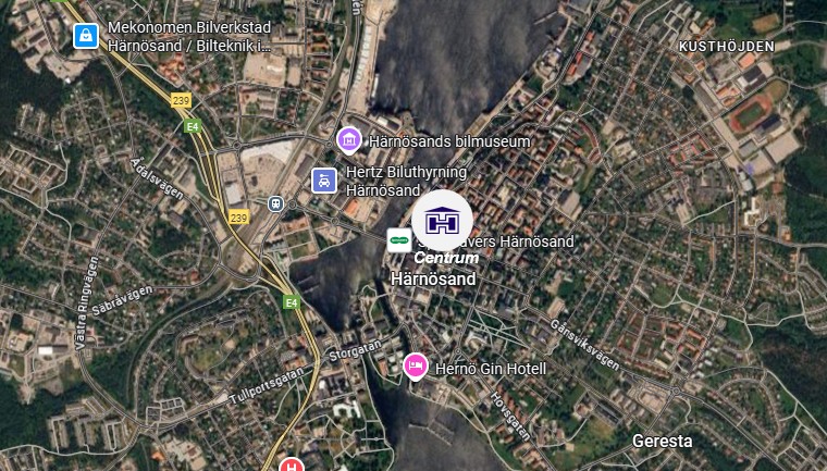 Bild på karta över centrum