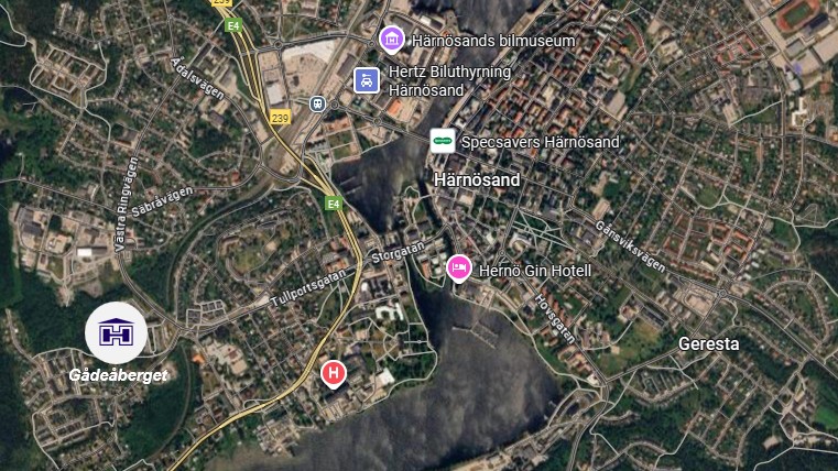 Bild på karta över Gådeåberget