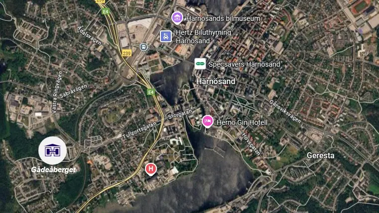 Bild på karta över Gådeåberget