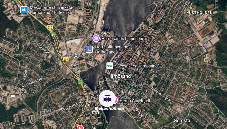 Bild på karta över Mellanholmen