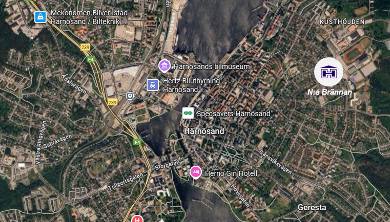 Bild på karta över norra brännan