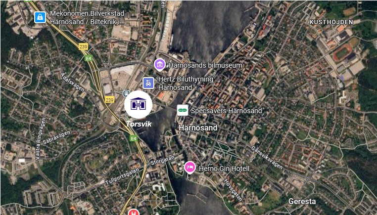Bild på karta över Torsvik